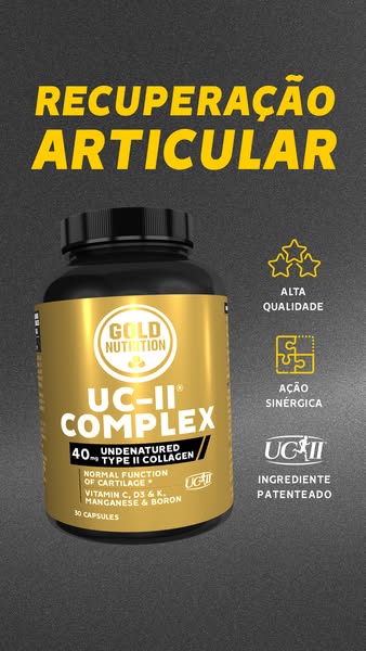 UC-II Complex - Colagénio tipo II - Articulações - GoldNutrition