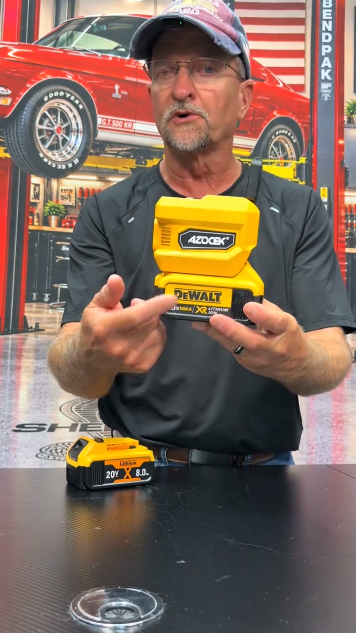 2-in-1 Power Station & Floodlight | Convert Tool Batteries to 110V AC
