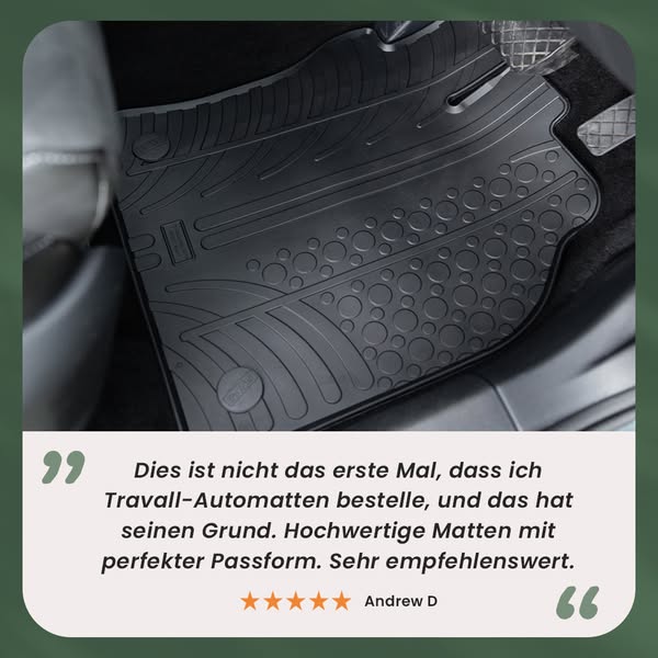 Schütz dein Auto mit Gummimatten