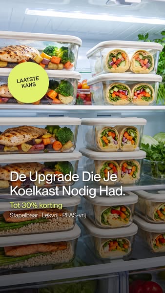 MEGA Deal: 40% korting op Glazen Foodstorage bakjes.