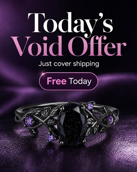 FREE TODAY: Black Goldstone Ring