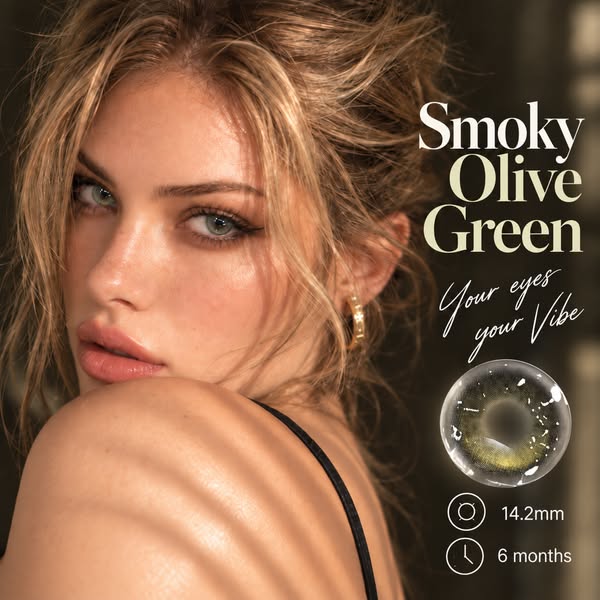 Smoky Olive Green 14.2mm Contact Lenses(6 months wear)