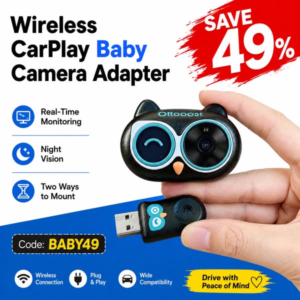 Cabin Care Car Adapter Wireless CarPlay and Real-time Monitoring