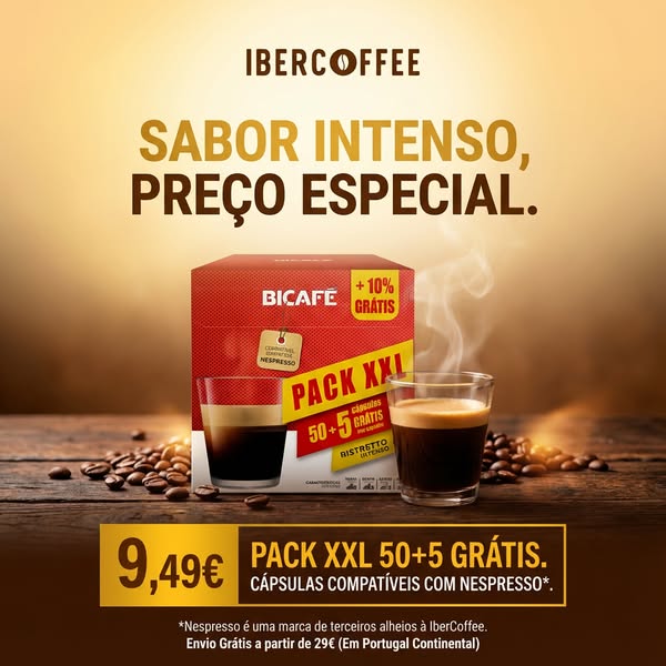 Cápsulas de Café Bicafé Compatíveis com Nespresso®