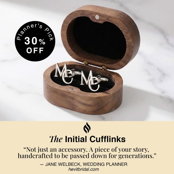 Custom-Made Initial Cufflinks