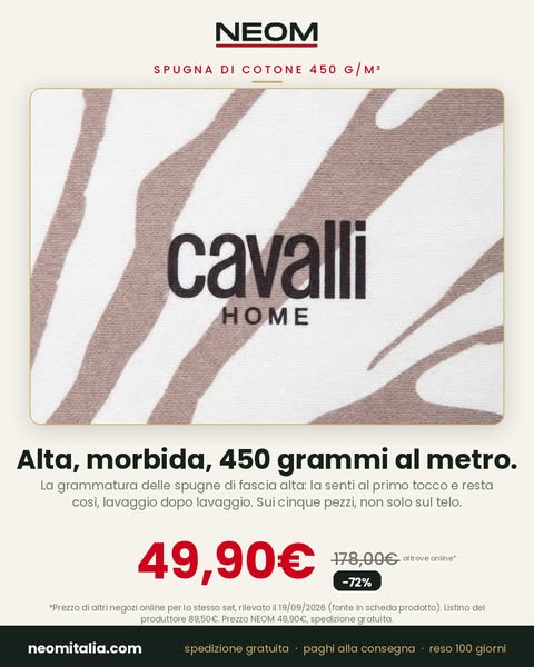 Spugna 450 g/m². Set 5 pezzi a 49,90 €