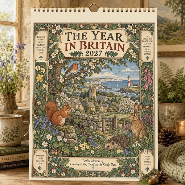 A Year in Britain 2027 – Vintage Storybook Wall Calendar - Buy 1