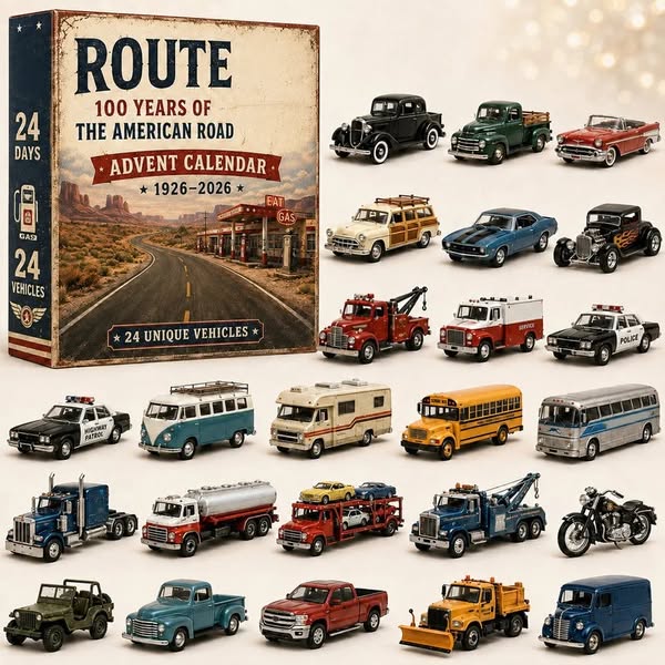 Route 66 Centennial Advent Calendar – 24 Days of American Road Legends | 1926–2026 Collector’s Edition