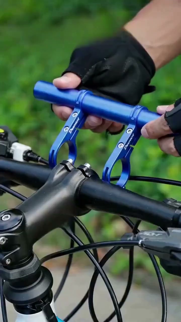 Förlängningsstång för cykelstyre i aluminiumlegering | Extremt hög bärförmåga, utökar möjligheterna för cykelbelysning och hastighetsmäta