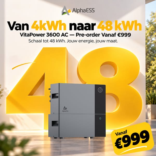 Begin met 4 kWh, €700 korting