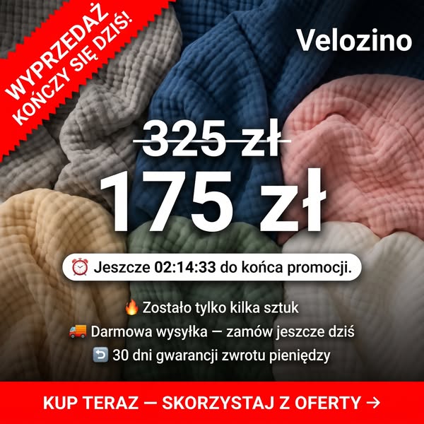 Koc muślinowy z bawełny