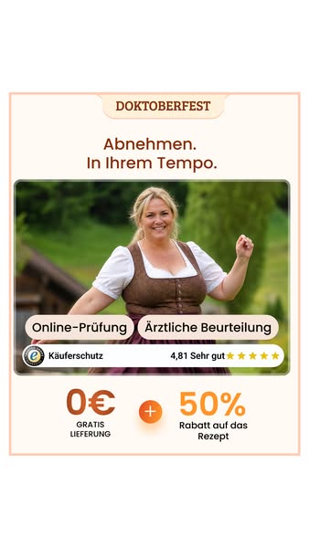 Doktoberfest Special: Kostenloser Versand + 50 % Rabatt auf das Rezept