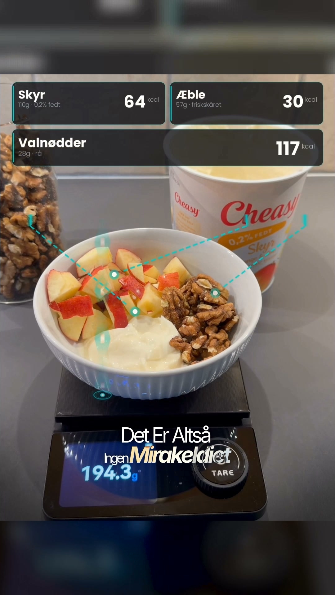 Mål din mad. Se det på kroppen.