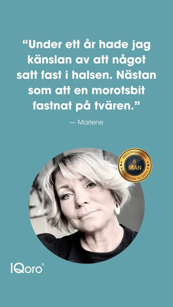Äntligen befriad från klumpkänslan i halsen - upptäck Marlenes hemlighet!