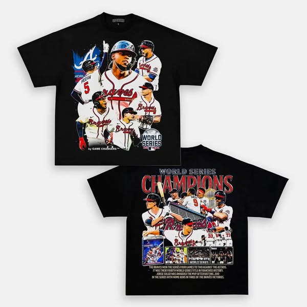 2021 WORLD SERIES CHAMPS - BRAVES TEE - [DS] BLACK-M