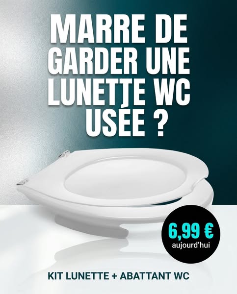 Kit Abattant WC Clipsable 6,99€