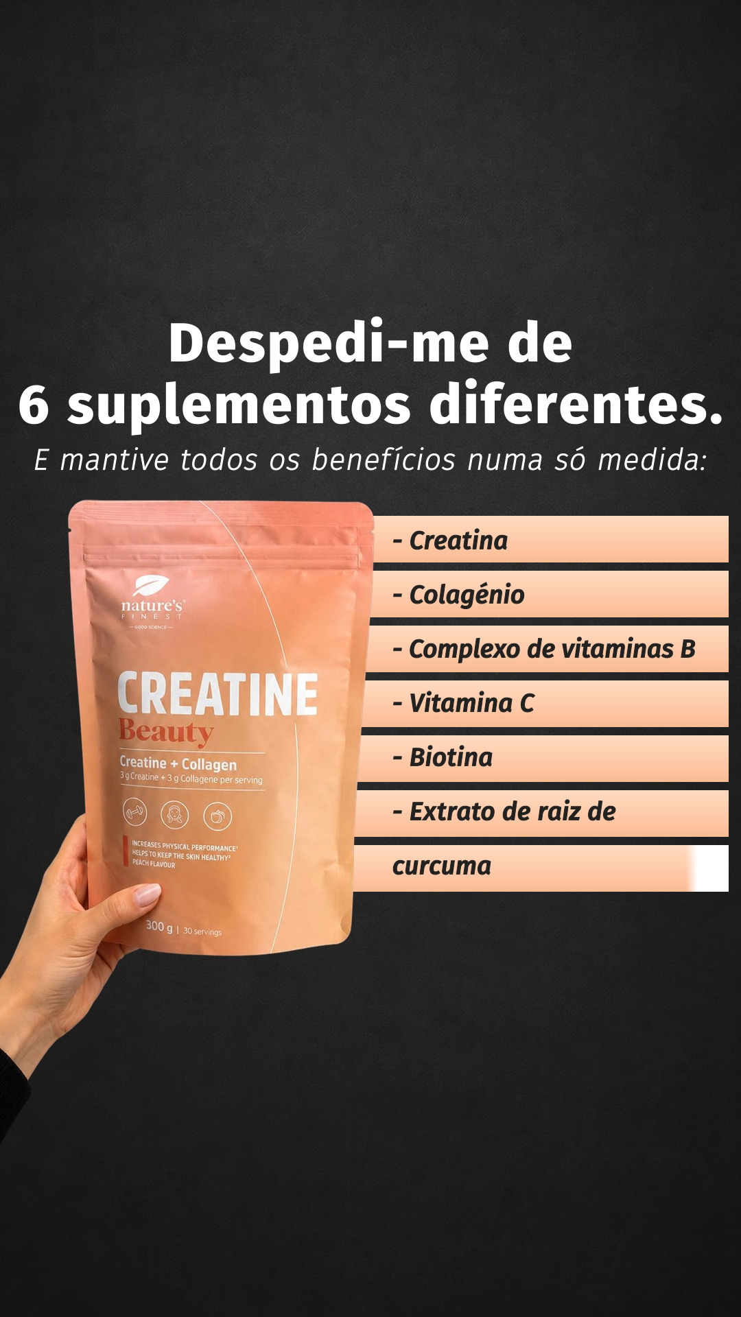 Uma dose. Solução completa para a beleza e um estilo de vida ativo.