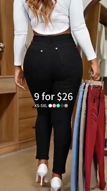 Women's Button-Fly Skinny Pants with Pockets