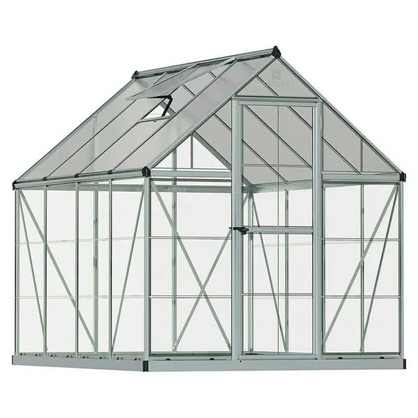Invernadero Hybrid (Medidas ext. (An x Pr): 185 x 248 cm, Plateado, Área: 4,6 m²)