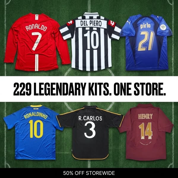 World Cup Season · 50% Off Retro Kits