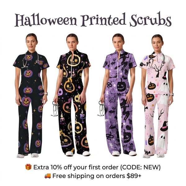 Spooky Chic Scrubs Ahead