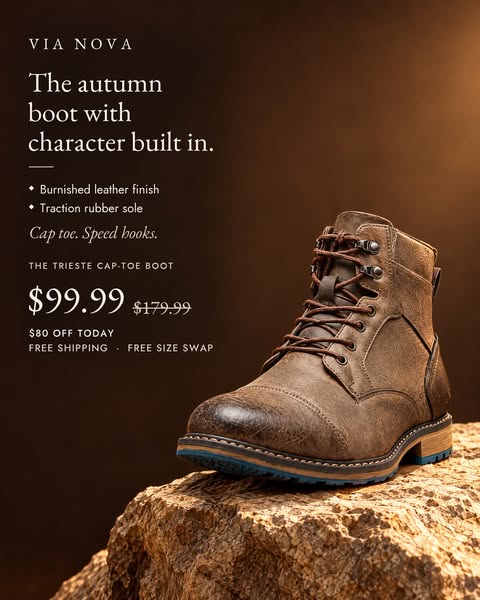 The Trieste by VIA NOVA. $80 off right now.