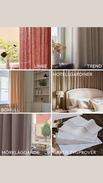 15% på måttbeställda gardiner - KOD: CURTAIN15