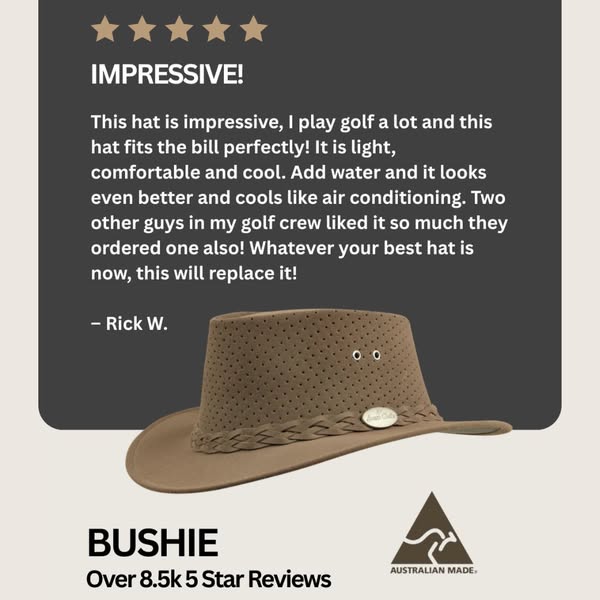 Air conditioning for your head. Handmade in Australia.