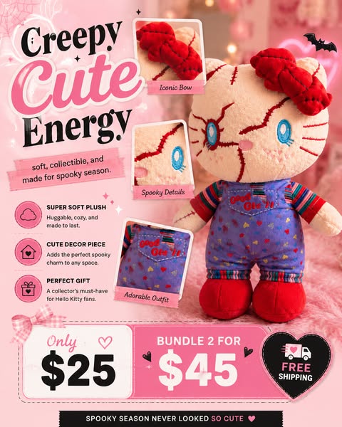 Hello Kitty Spooky Plushie