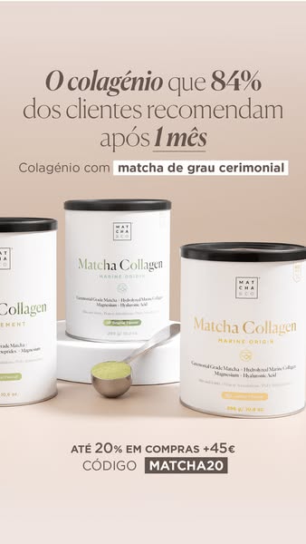 Até 20% de desconto. Código: MATCHA20