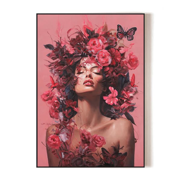 Floral Dream - Woman with Blossoms#M2703