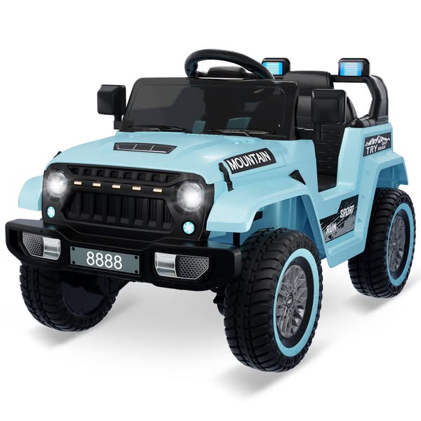 Garvee 12V Kinder-Elektroauto, elektrisches Spielzeugauto mit 2,4-GHz-Fernbedienung, Bluetooth-Musikfunktion, Hupe und LED-Scheinwerfern, fü