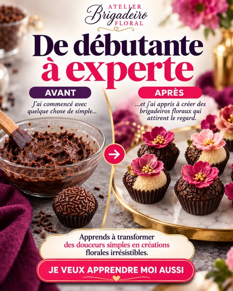 Apprenez les brigadeiros floraux dès zéro