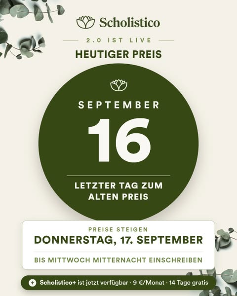Heutigen Preis sichern, vor Donnerstag