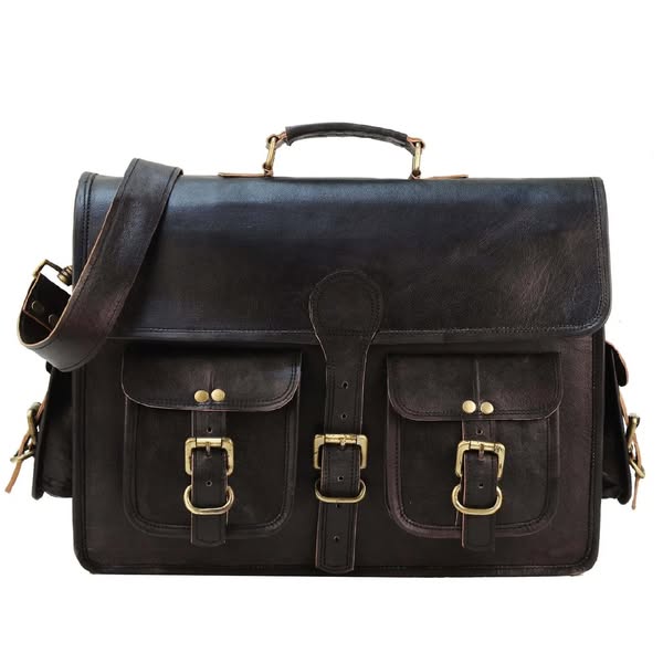Vintage Leather Messenger Bag