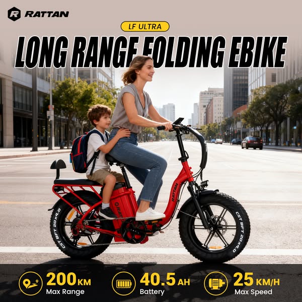 Rattan LF Ultra: 200km Range Ebike