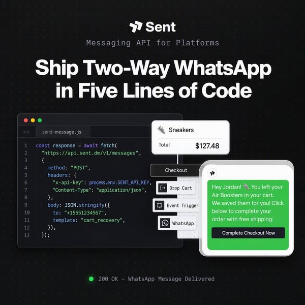 Ship WhatsApp in 5 Lines