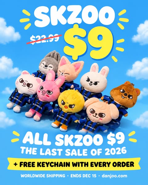 All SKZOO $9 + Free Keychain