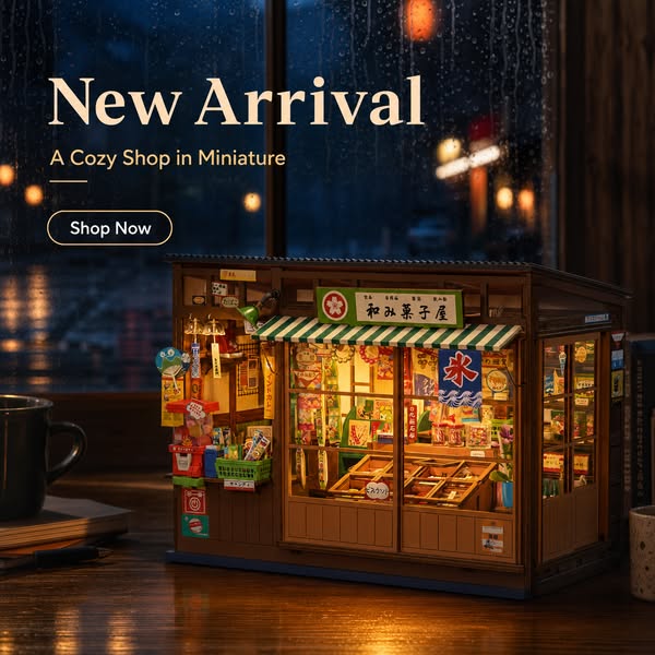 New! Nostalgic Corner Shop Book Nook