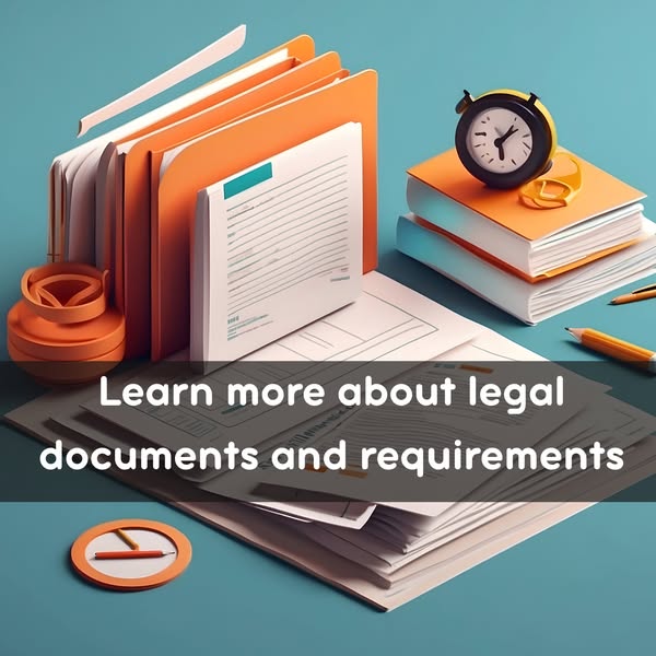 Learn more about legal documents and requirements