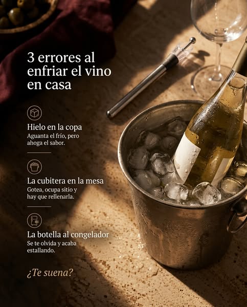 Vino frío, sin diluir
