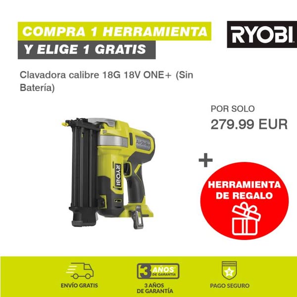 Clavadora calibre 18G 18V ONE+ (Sin Batería)
