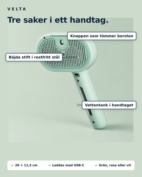 Borste, spray och självrengöring