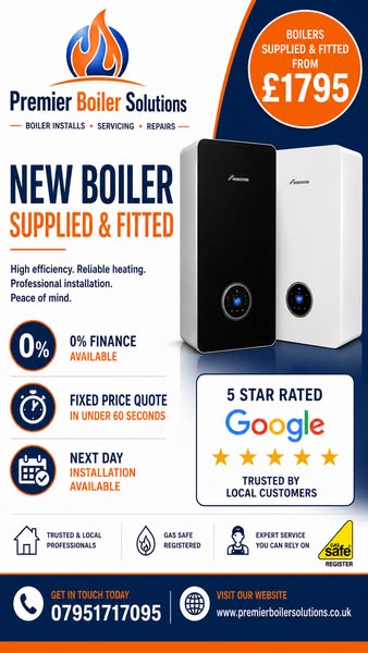 0% Finance, £0 Deposit - Boilers From £1,795