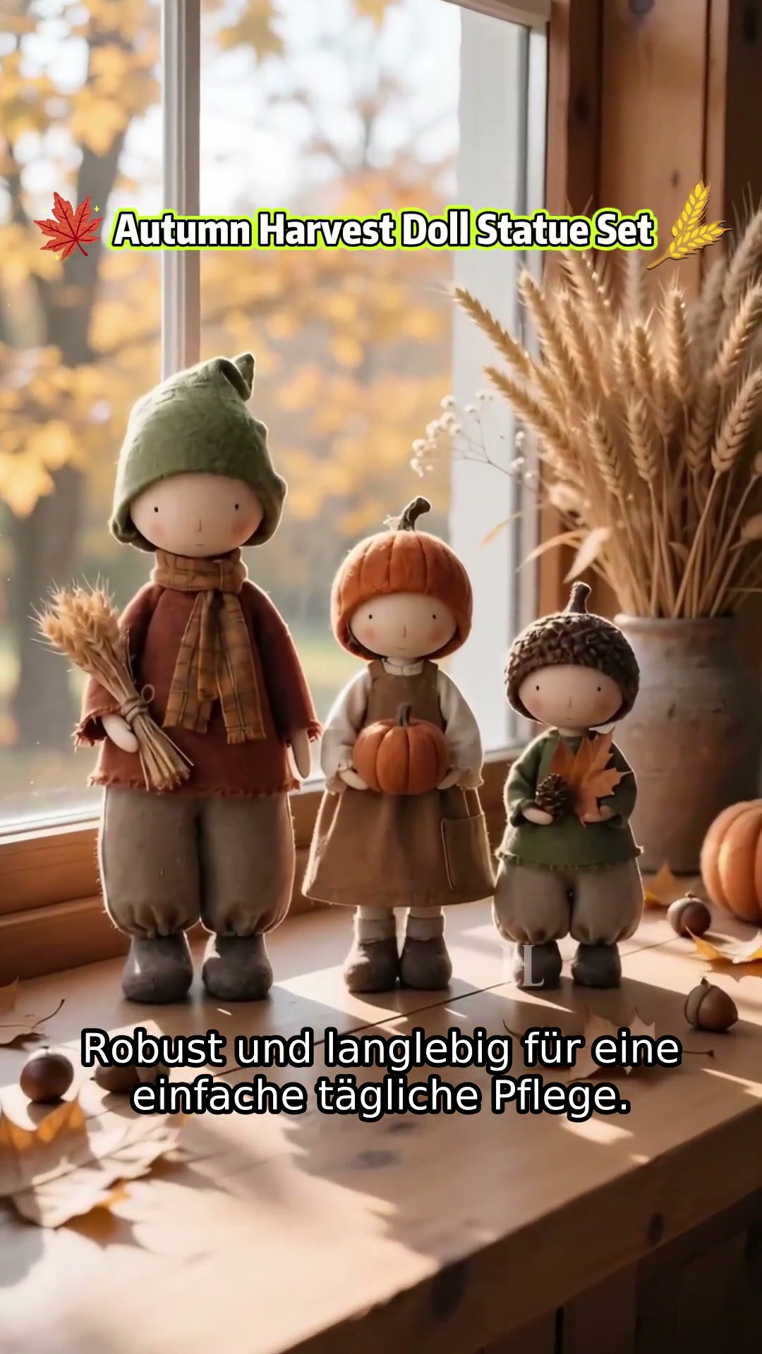 Rustikale Herbstfiguren im 3er-Set