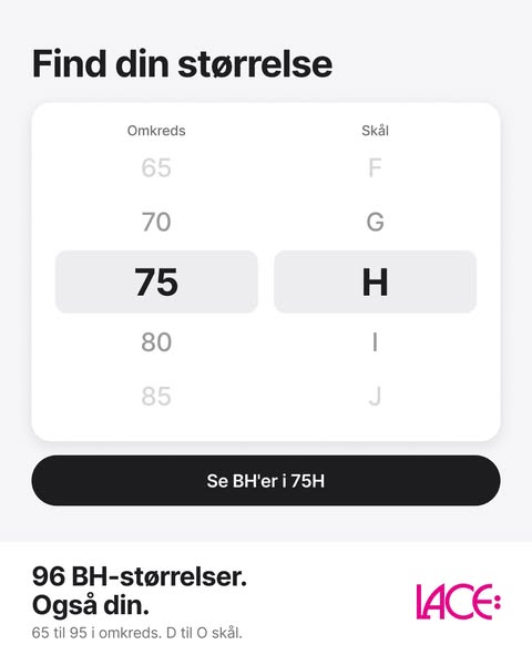 Find din BH-størrelse