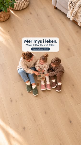 Varma tofflor för kalla golv