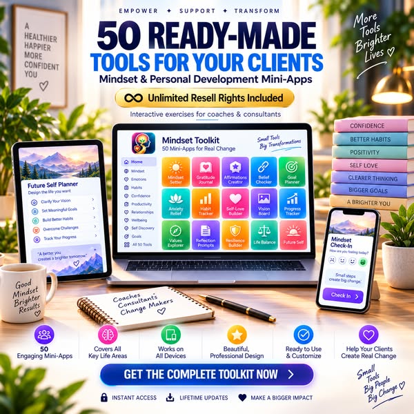 50 Mindset Mini-Apps for Coaches & Consultants to Use, Sell & Offer