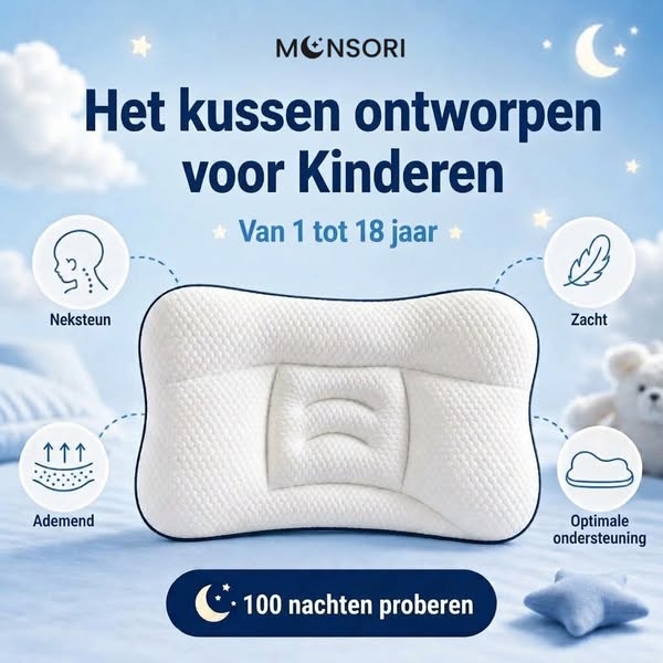 Hét kussen ontworpen voor kinderen (1-18 jr)