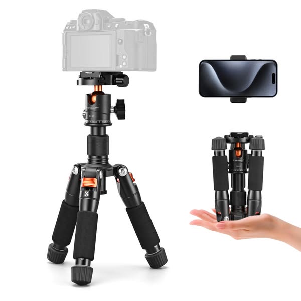 Camcorder Mini Tripod 20.5''/ 52Cm 360° 1/4'' 6Kg K&F Concept